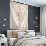 tapisserie murale tissage polyester fleur tarot sorcellerie boho géométrique phases lunaires bohemian deco chambre