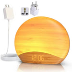 lampe ambiance graduel lever soleil affichage numerique son apaisant controle luminosite snooze stereo 5w