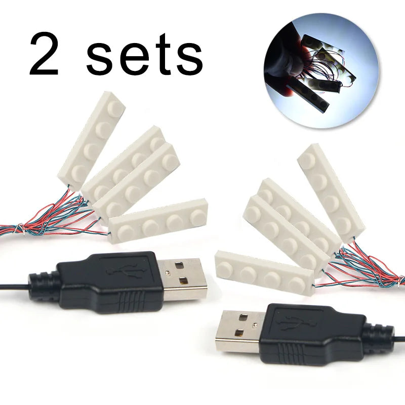 briques lego lumineuses vert bleu rouge blanc orange jaune rose usb câbles moderne ludique