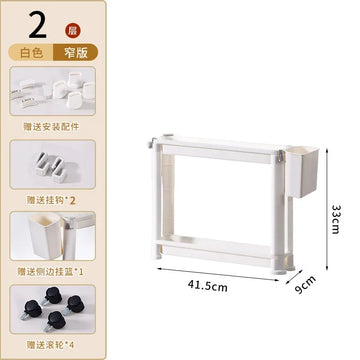 étagère mobile roulettes blanc moderne plateaux lisses suspendus porte chariot multifonctionnelle adjustable almacenamiento