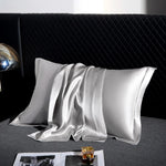 housse coussin soie mûrier gris métallisé satinée contemporaine non toxique environnement