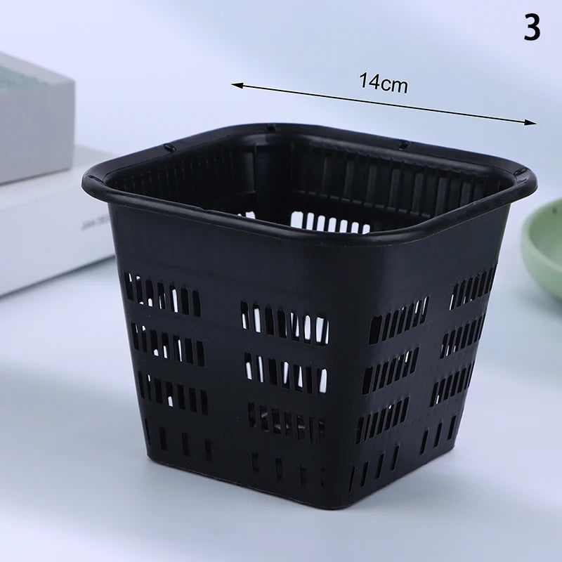 pots plantes noirs perforés moderne couvercle plastique 14cm 12cm 11cm