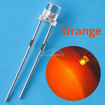 diodes led 3v transparentes bleues vertes rouges chaudes jaunes blanches roses violettes oranges plat
