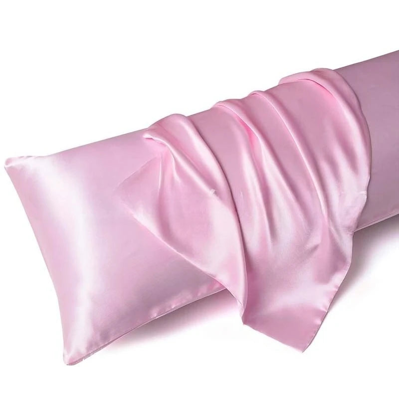 taies d'oreiller satinées lisses brillantes polyester anti allergie machine wash envelope closure