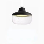 suspension lumineuse moderne transparente oiseau figurines robot vert gris noir rouge