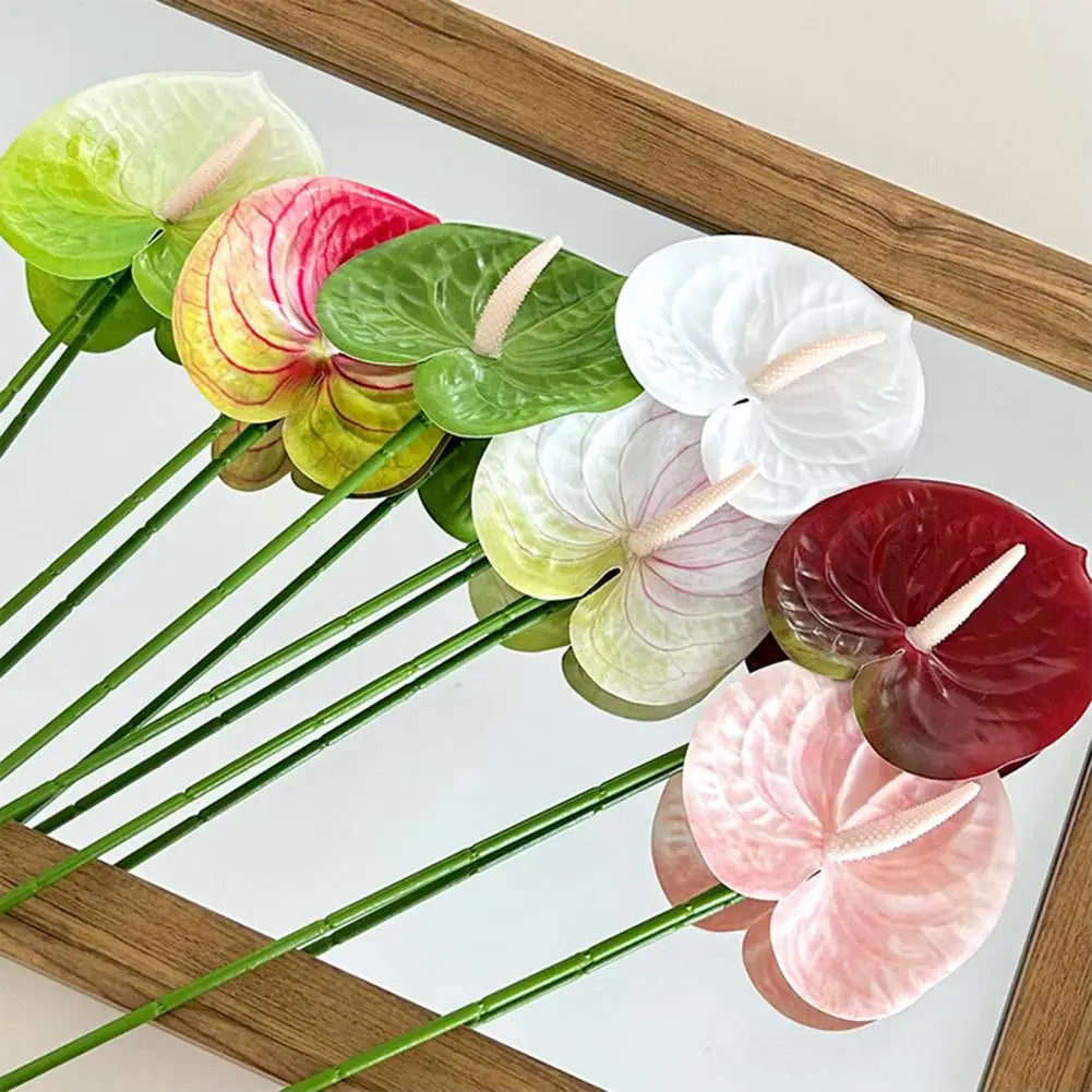 fleurs artificielles vert rouge blanc moderne décoration intérieure bouquets mariage arrangements floraux minimaliste