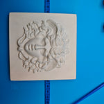 décoration murale relief blanc visage cheveux ondulés plaque classique salon chambre anniversaire