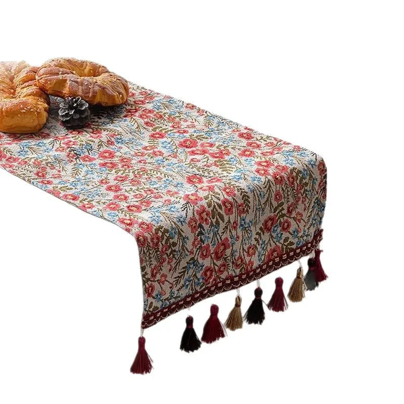 tableau decoratif boheme pompons motifs floraux table restaurant halloween noel
