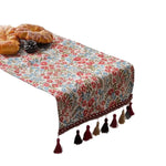 tableau decoratif boheme pompons motifs floraux table restaurant halloween noel