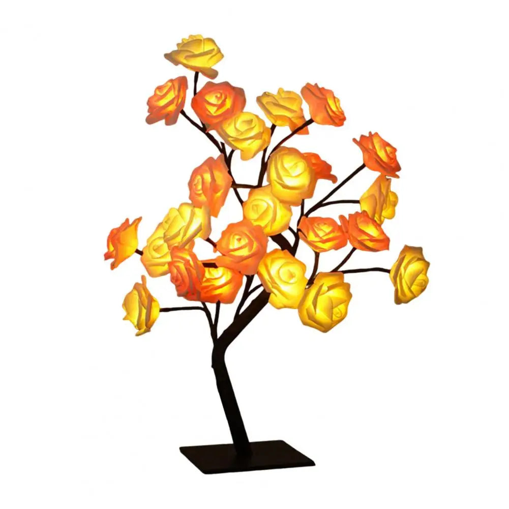 lampe posée fleurs lumineuses multicolores modernes intérieur veilleuse chambre coucher