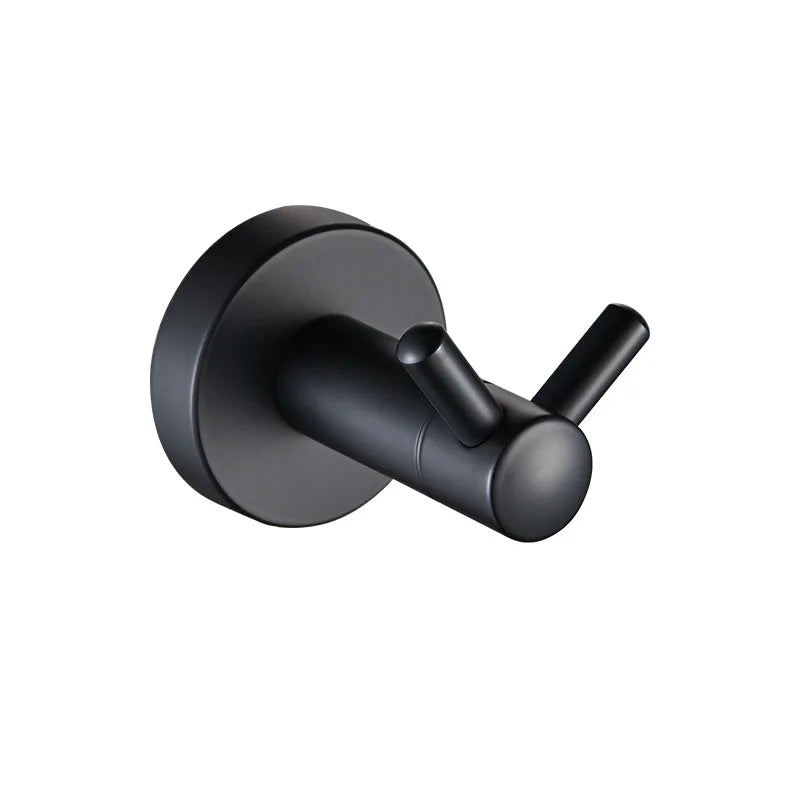 crochets muraux modernes acier inoxydable noir argenté murale éponge bain minimaliste chambre bain cuisine