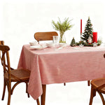 nappe table noël rayée moderne blanche rouge serviettes décoration opaque polyester rechargeable
