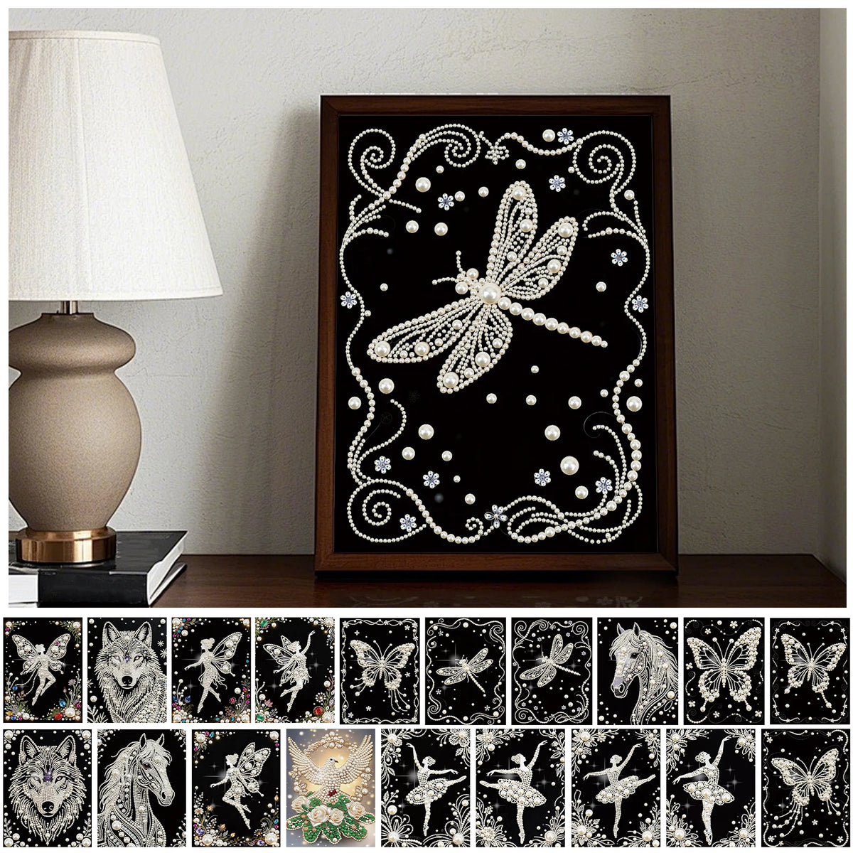 tableau décoratif motifs floraux strass or élégant art décoratif diy adulte modernes incluséesOpaqueFlyGirlElves