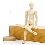 figurines articulées bois décoratives maison artistiques différentes tailles éléments accessoires
