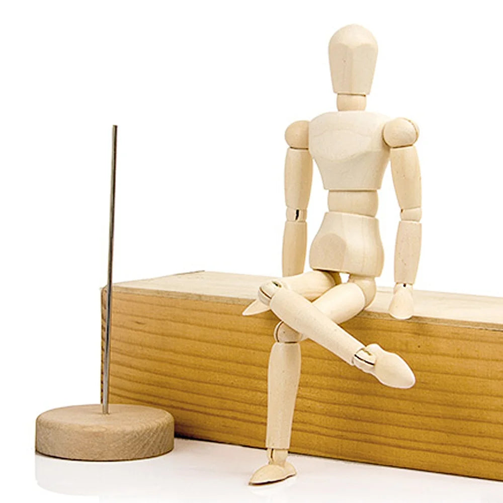 figurines articulées bois décoratives maison artistiques différentes tailles éléments accessoires