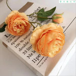 Bouquet artificiel roses feuilles vertes mariage décoration maison blanc rouge roseclair
