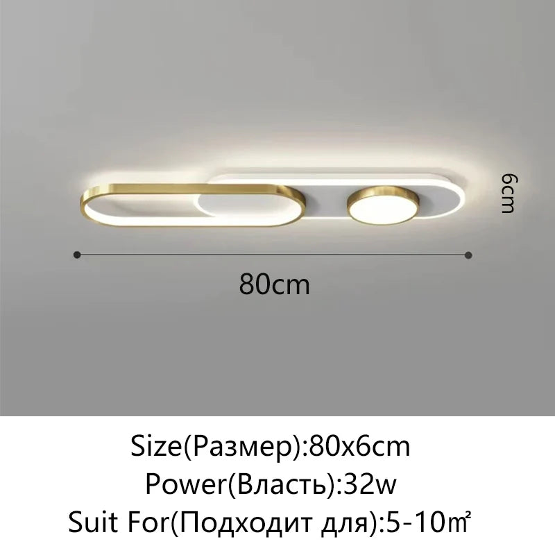lampe led moderne plafonnier fer aluminium poli noir blanc éclairage quotidien toucher interrupteur