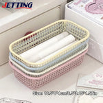 paniers rangement métal blanc rose bleu maille fine moderne papier pince ruban adhésif