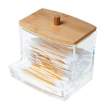 boîtes rangement coton tige bouchons cosmétiques transparentes réutilisables multifonction modernes minimalistes voyage