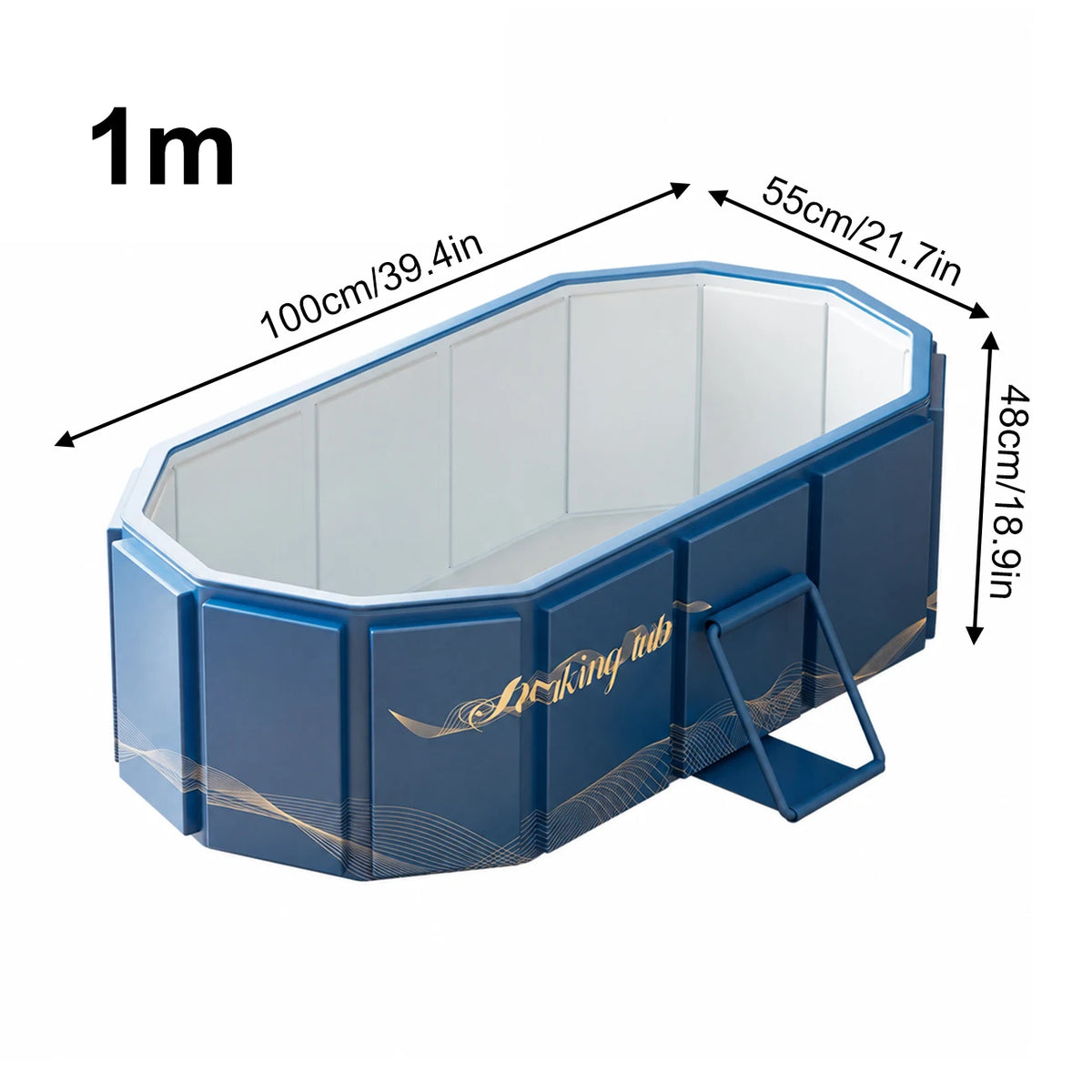 baignoire pliable moderne bleu rose motifs géométriques confortable salle bain patio
