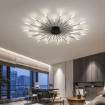 plafonnier moderne or noir lumineux éclairage quotidien acier certifié ccc 249 2000 lumens