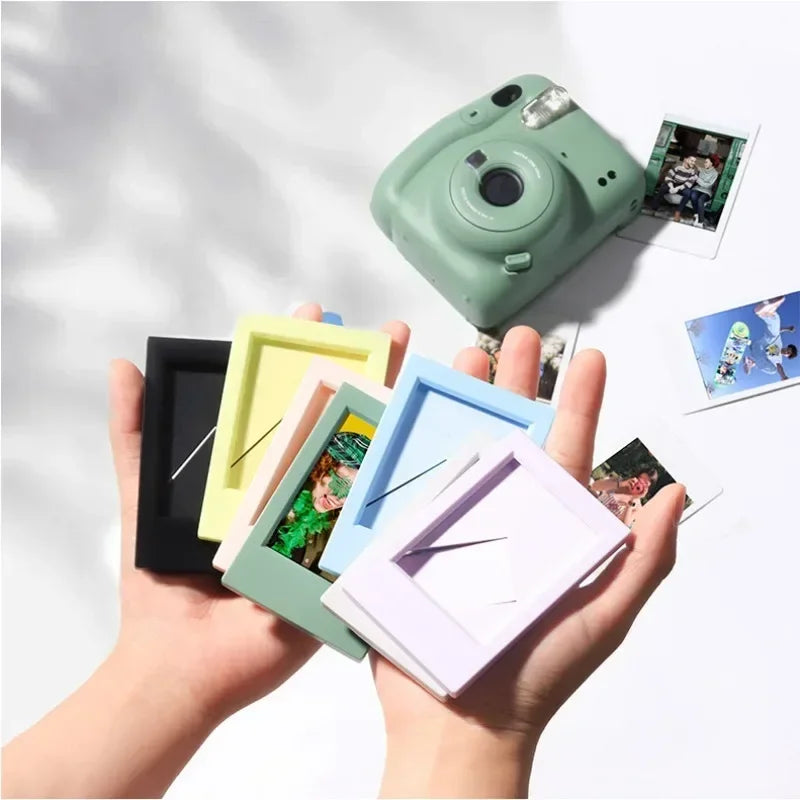 cadres photo modernes adhésifs noir blanc vert bleu rose violet sans motif opaques