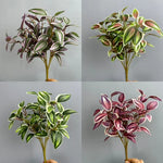 plantes artificielles feuilles vertes tiges blanches moderne minimaliste extérieur décoration