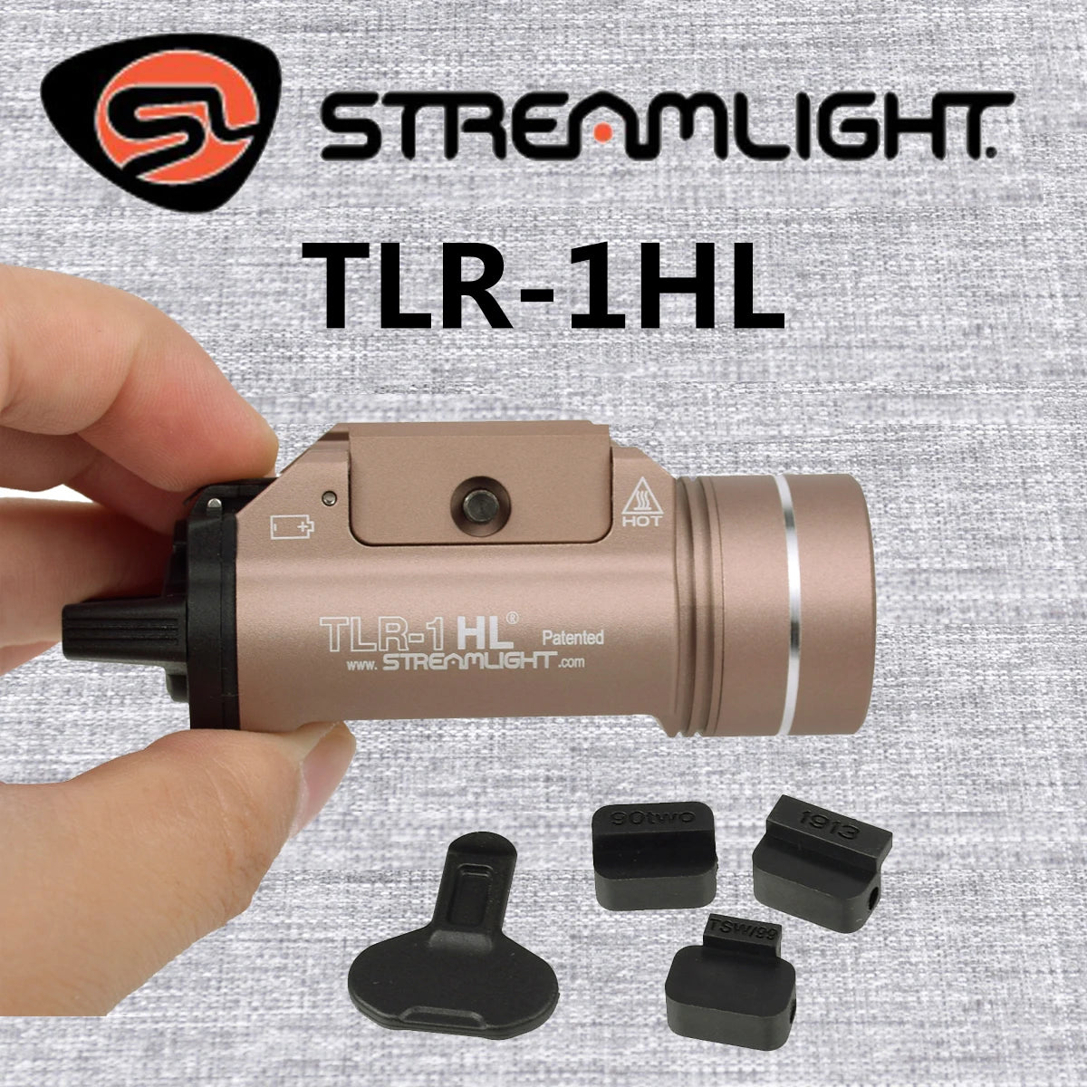 lampe torche tactique led noir mat compact tringle glock scout momentané constant stroboscope