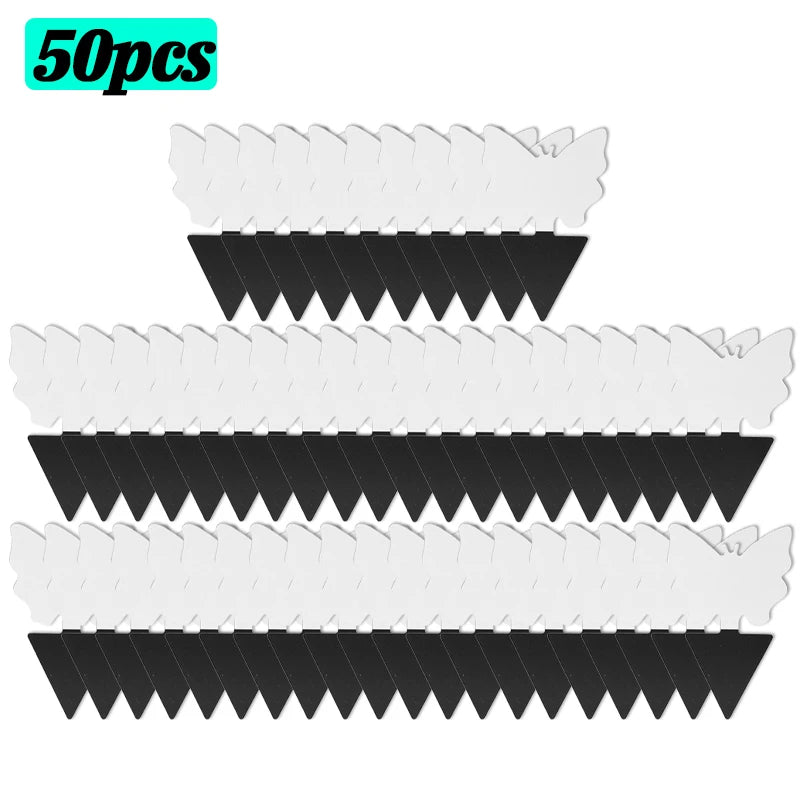 piège mouches feuille noire adhésive externe protection plantes minimalisteextérieur controle insectes 50pcs