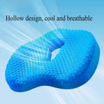 coussin siège bleu réseau hexagonal moderne latex amovible lavable rafraîchissant été maison