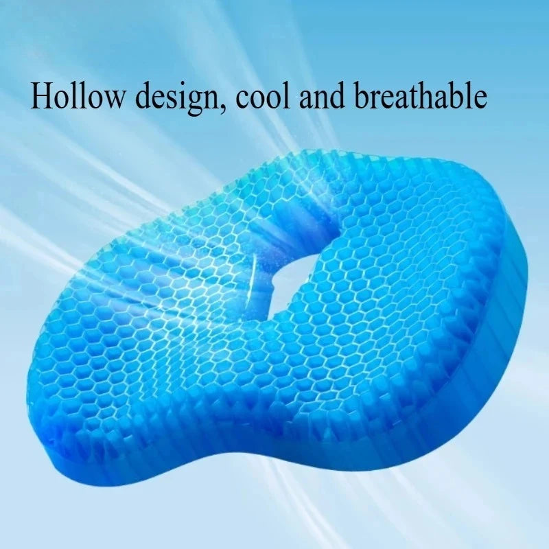 coussin siège bleu réseau hexagonal moderne latex amovible lavable rafraîchissant été maison