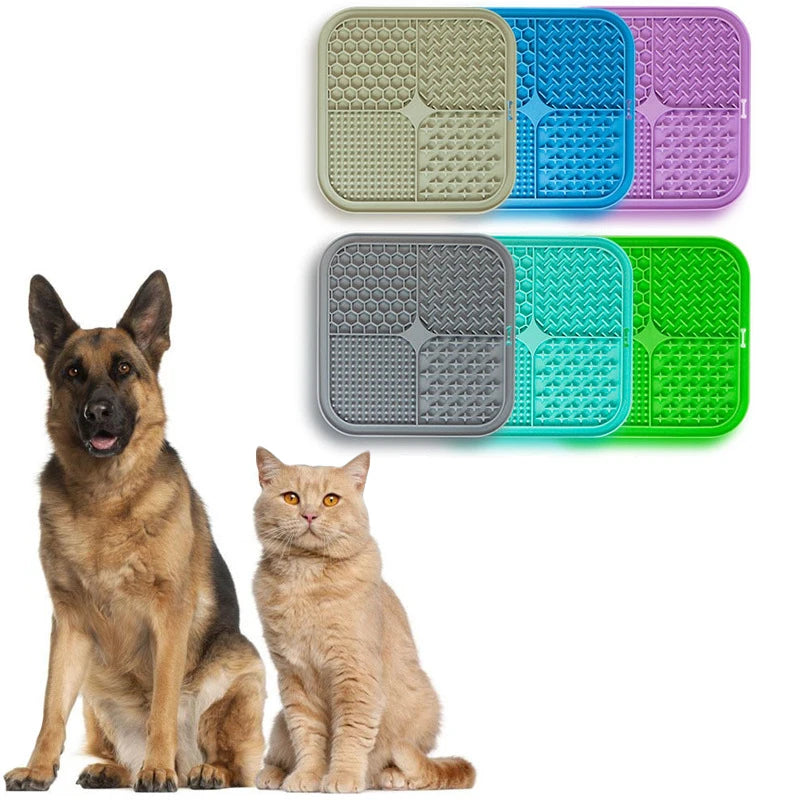 tapis alimentation lent silicone violet bleu vert gris moderne chiens chats