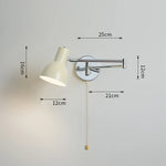 applique murale moderne bras articulé éclairage led blanc crème argenté chambre salon
