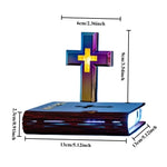 lampe décorative croix arc ciel livre bible lumineuse moderne rotation réglage lumière