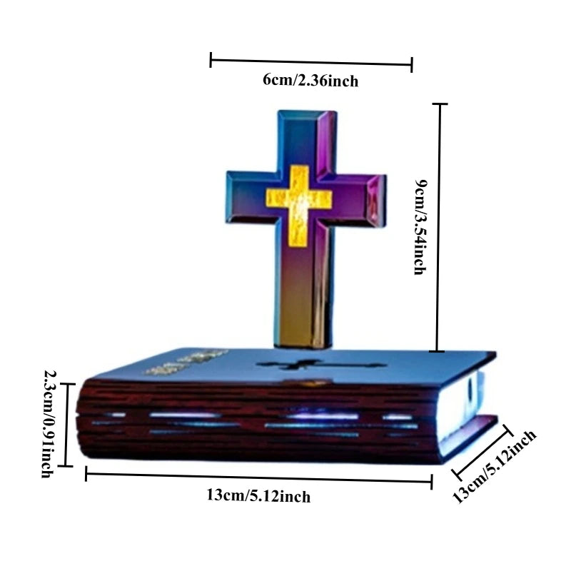 lampe décorative croix arc ciel livre bible lumineuse moderne rotation réglage lumière