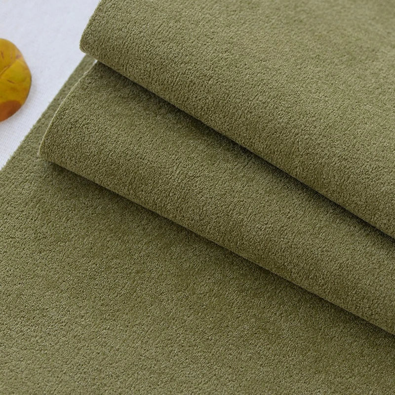 serviettes velours polyester imperméable moderne blanc beige vert gris bleu uni respectueux environnement