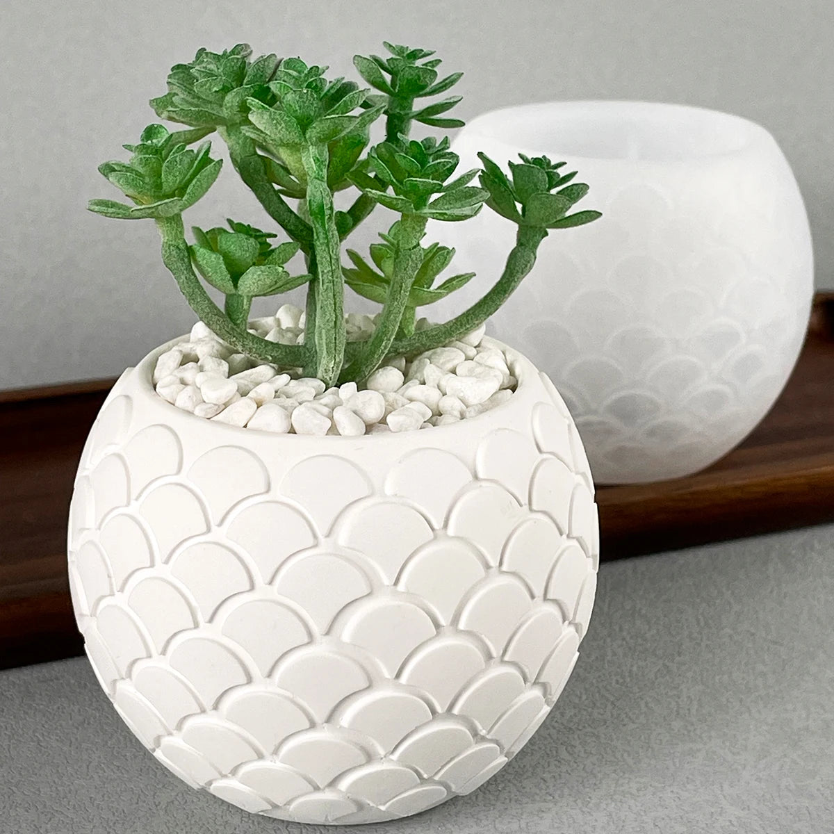 moulages silicone écailles poissons vase rangement bijoux décoration maison bougie parfumée bricolage moderne zen