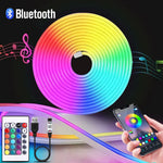 ruban led flexible multicolore rayures concentriques moderne télécommande application usb éclairage décoration festive