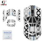 souris jeu antidérapante pads adhésifs géométriques noir blanc gris bleu rouge moderne ergonomique gaming