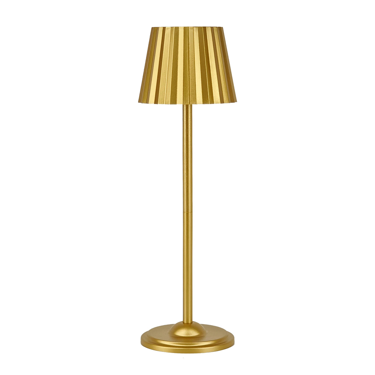 lampe table dorée plissée moderne batterie led rechargeable 5v cem rohs