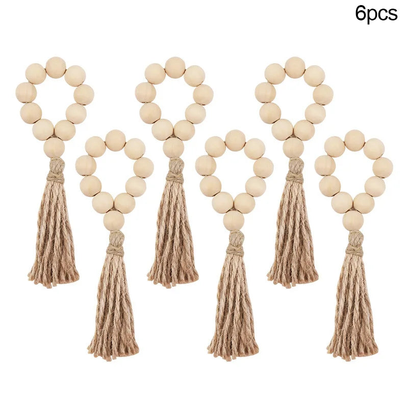 porte serviettes bois rustique jute decor boheme mariage noel decoration maison erotique festive six