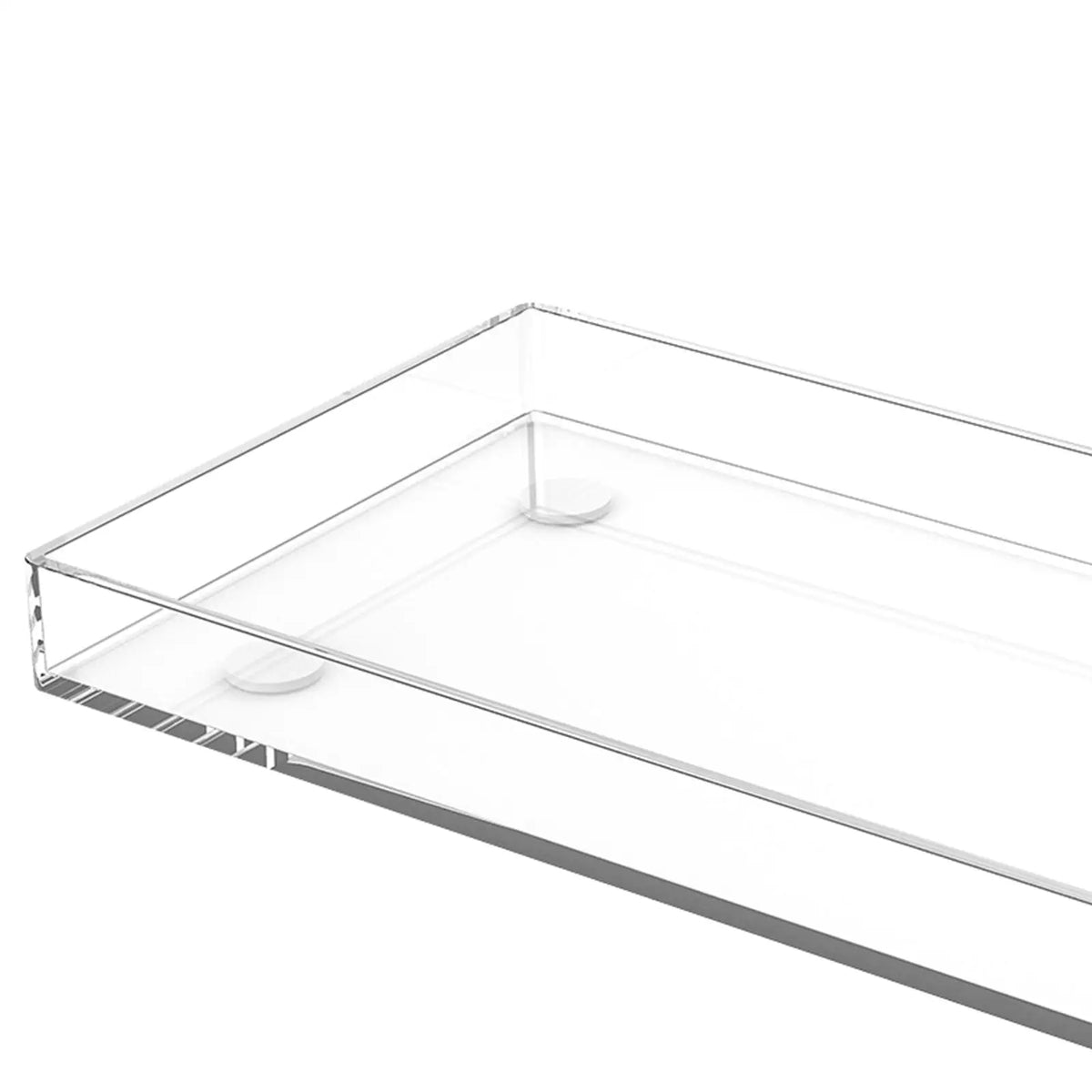 plateau acrylique transparent moderne rectangle rangement cuisine décoration maison fruits organizer vanity
