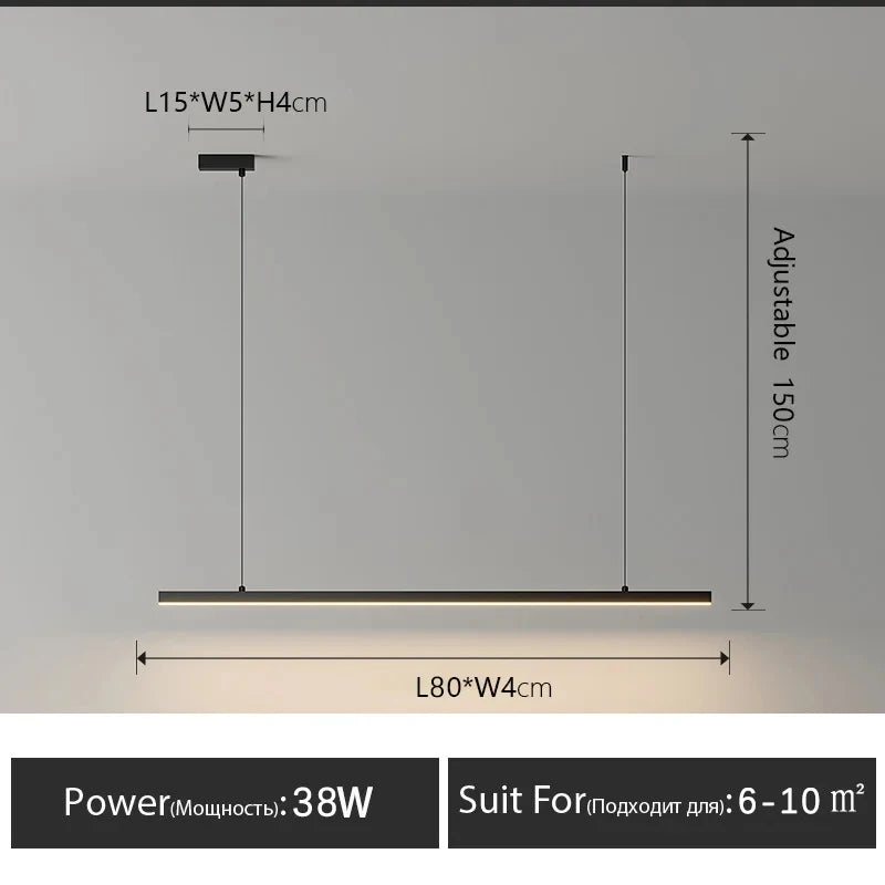 lampe suspendue moderne noire mat pendentif salon chambre étude brightness dimmable flux lumineux