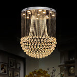 lustre led moderne cristal doré salon salle bain lumière contemporaine fixations invisibles