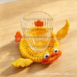 coasters crochetés motif animaux multicolores créatifs respectueux environnement tapis coussinets moderne