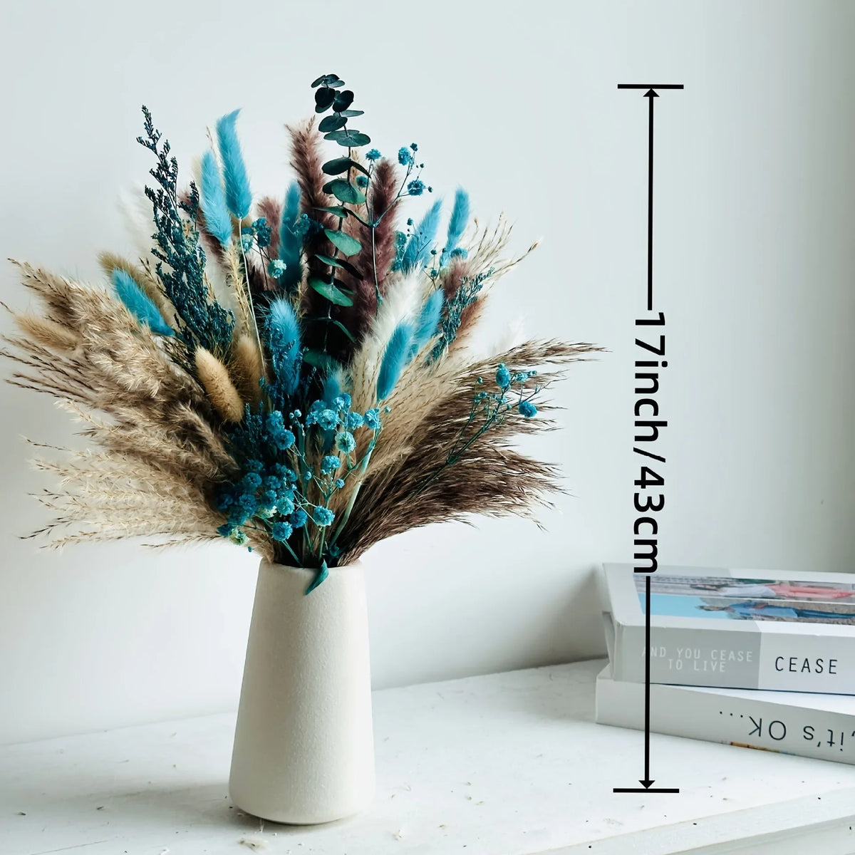 bouquet fleurs séchées pampas mariage décoration intérieure bohème graminées variées