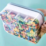 boîtes rangement jouets transparentes compartiments multiples couleurs variées poignées moderne respectueux environnement