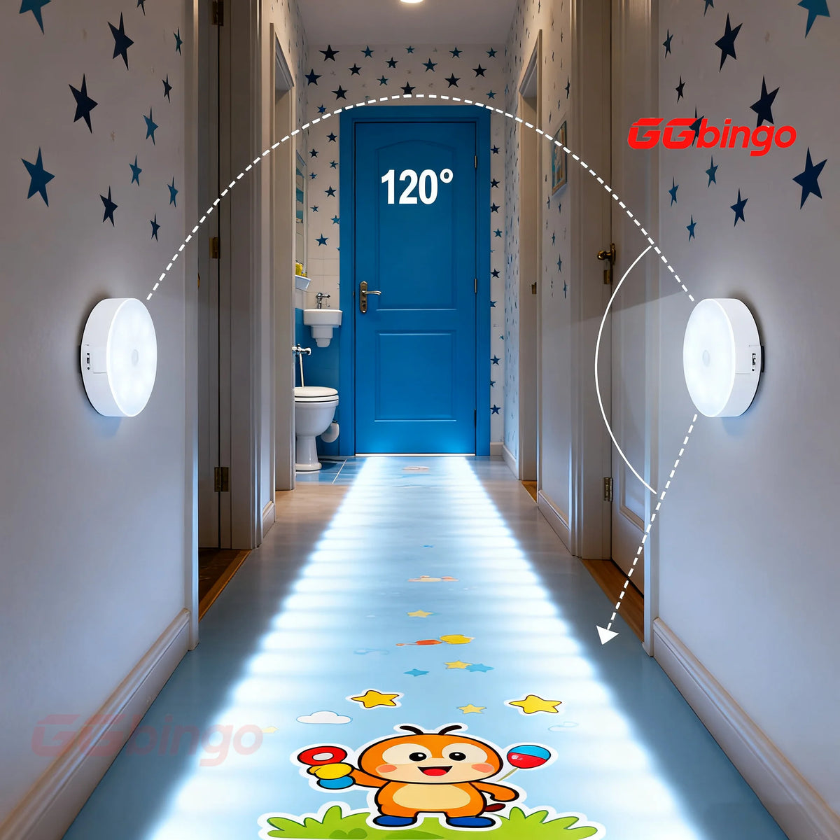 lampe nuit sans fil rechargeable led blanc adhésif moderne veilleuse nuit chambre usb controles