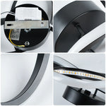 luminaire led blanc noir moderne abstrait surface éclairage quotidien couleurs interrupteur led driver