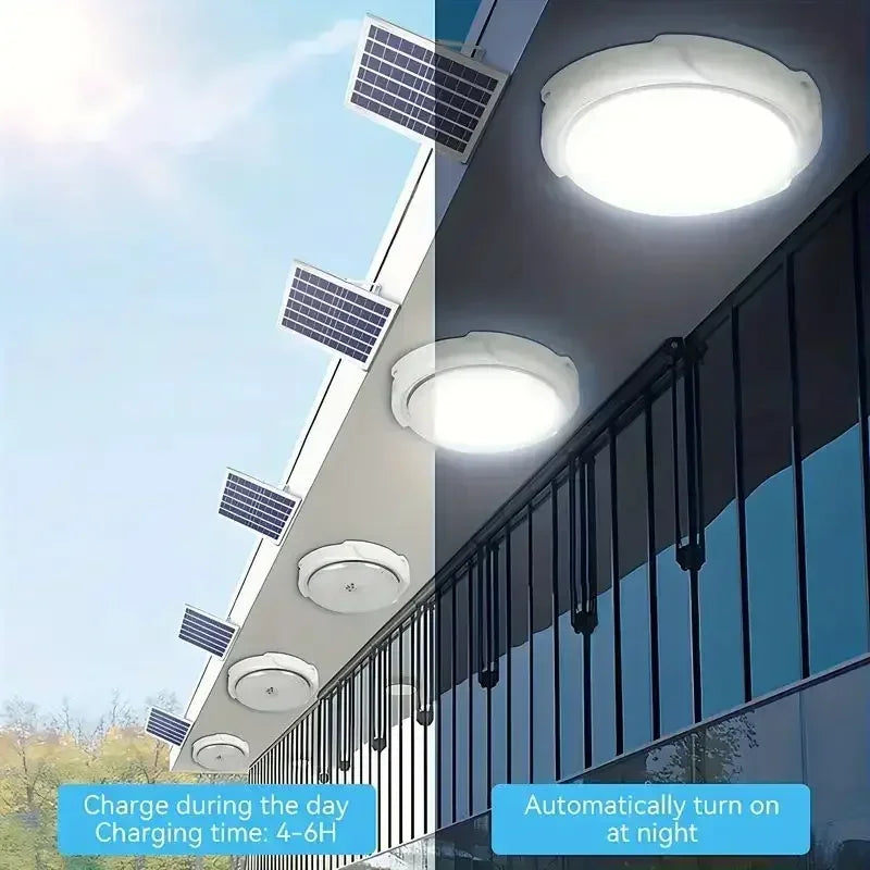 lampe solaire ip65 moderne 18cm blanc panneau solaire télécommande kit fixation